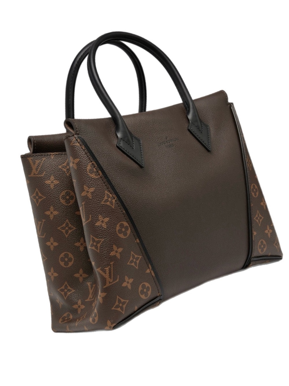 Louis Vuitton “W”  Handbag | Chocolate Calfskin & Monogram Canvas | Authentic - Picture 2 of 14